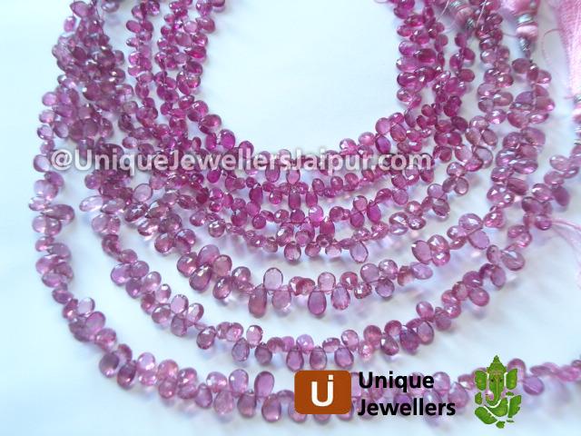 Rubylite Faceted Pear Beads